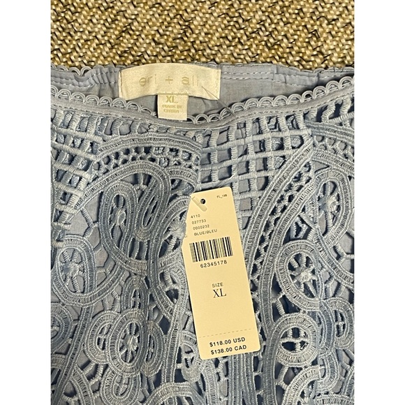 Anthropologie Ruffled Lace Tank - BLUE - NWT - XL - Picture 6 of 11